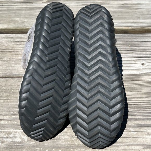 Sorel Out N About Duck Boots Size 4 W Gray Felt Black Pink Laces Grey Waterproof - Picture 9 of 10